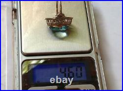 Royal Rare Vintage Soviet RUSSIAN Ring Sterling Silver 875 Size 8.5 Antique USSR