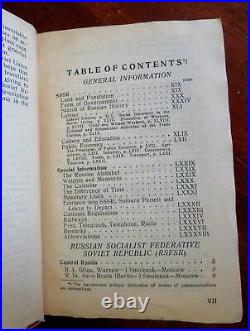 Russia 1929 USSR Soviet Union Tourist nice Travel Guide 6+ maps Leningrad Moscow