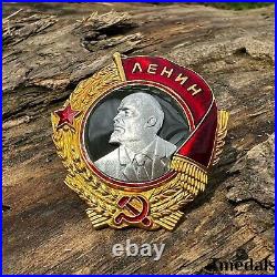 Russia Soviet Union Order of Lenin Medal USSR CCCP Pure Silver Portrait top Rare