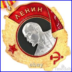 Russia Soviet Union Order of Lenin Medal USSR CCCP Pure Silver Portrait top Rare