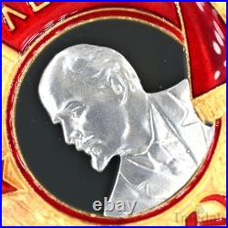 Russia Soviet Union Order of Lenin Medal USSR CCCP Pure Silver Portrait top Rare