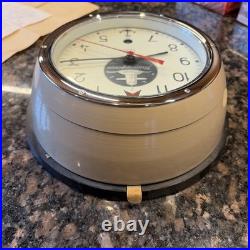Russian Soviet Navy Komandirskie Red Star Submarine Clock with paperwork and key