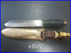 Russian Soviet heavy diver's knife NV-1, with rubber handle. USSR MARITIME