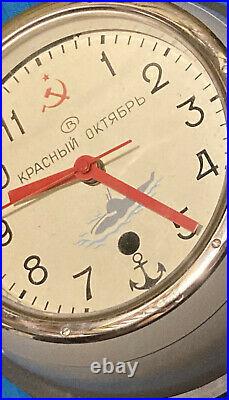 Russian Submarine Marine Clock Soviet Union Kauahguuyckue Ships Clock Mint