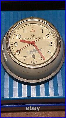 Russian Submarine Marine Clock Soviet Union Kauahguuyckue Ships Clock Mint