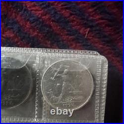 S11 Russia 50 Kopeks 1924 Uncirculated Silver Coin Soviet Union USSR