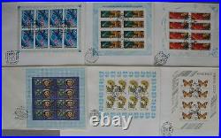 S903 Soviet Union Cccp FDC Collection Sheetlet 1984/89 Incl Wwf Space OLYMPIA