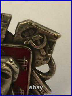 SOVIET PIN BADGE VSERABIS 5th ANNIVERSAR UNION OF WORKERS OF ARTS 1924 R