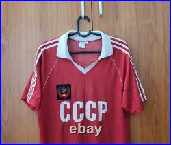 SOVIET UNION ADIDAS MATCH WORN JERSEY FROM 1980s SSSR SIZE M SHIRT RUSSIA CCCP