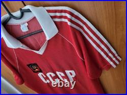 SOVIET UNION ADIDAS MATCH WORN JERSEY FROM 1980s SSSR SIZE M SHIRT RUSSIA CCCP
