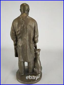 Sculpture of Pavlov with dog Russian Nobel laureate 1904 year, psychologist USSR