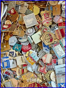 Set 1000 Pcs of LOT COLLECTION RUSSIAN SOVIET BADGE PIN USSR