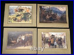 Set 4 RARE Soviet Realism Prints Military Perspective Russian Ukraine Propaganda