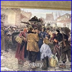 Set 4 RARE Soviet Realism Prints Military Perspective Russian Ukraine Propaganda Set 4 RARE Soviet Realism Prints Military Perspective Russian Ukraine Propaganda