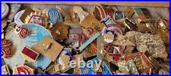Set of 1900 Vintage (many rare) USSR Soviet russian pins badges + 100 p. Bonus