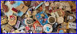 Set of 1900 Vintage (many rare) USSR Soviet russian pins badges + 100 p. Bonus