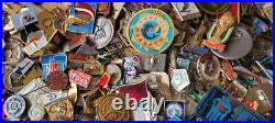 Set of 1900 Vintage (many rare) USSR Soviet russian pins badges + 100 p. Bonus