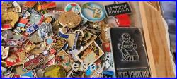 Set of 1900 Vintage (many rare) USSR Soviet russian pins badges + 100 p. Bonus