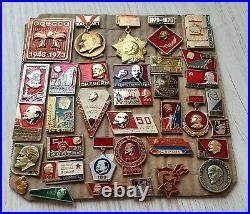 Set of 200 pcs. Pin Badge Lenin Comunism Propaganda of Soviet Union USSR Badges