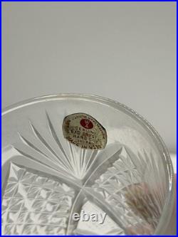 Set of 3 USSR Soviet Podstakanniki with Lead Crystal Tea Glasses Brass Stamped