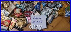 Set of 500 USSR Soviet russian badges pins different topic