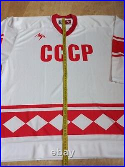 Shirt CCCP Hockey Jersey Soviet Union Russia USSR SIZE 50 Sports
