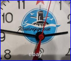 Soviet Era Russian Vostok Boat/Ship Submarine Navy Clock /Key? Free Shipping