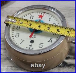 Soviet Era Russian Vostok Boat/Ship Submarine Navy Clock /Key? Free Shipping