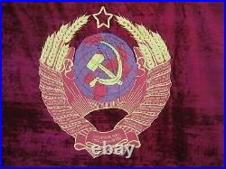 Soviet ORIGINAL FLAG The coat of arms of the Soviet Union is velvet USSR