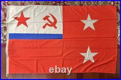 Soviet Russia Navy Flag 2-STAR ADMIRAL Squadron Commander ORIGINAL