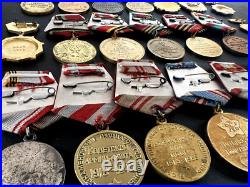 Soviet Russian Set of 23 medals and badges of Veteran WW2 USSR Army. Document Soviet Russian Set of 23 medals and badges of Veteran WW2 USSR Army. Document