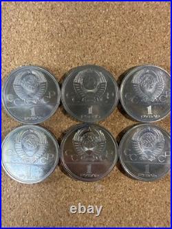 Soviet Union 1980 Moscow Olympics 1 Rouble Coin Set 6pcs Commemorative