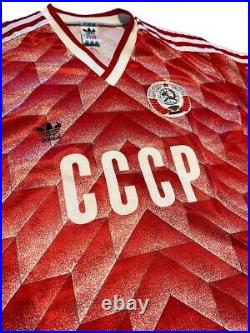 Soviet Union 1988 Vintage Adidas Football Shirt Soccer Jersey Russia Size Large