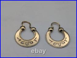 Soviet Union 875 Silver Gypsy Earrings