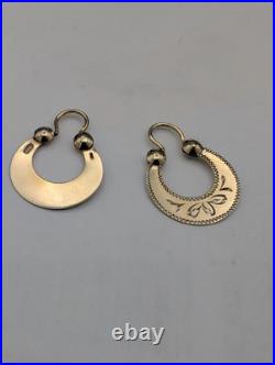 Soviet Union 875 Silver Gypsy Earrings