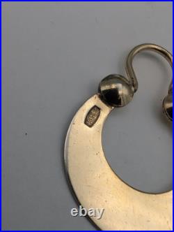 Soviet Union 875 Silver Gypsy Earrings