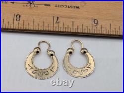 Soviet Union 875 Silver Gypsy Earrings
