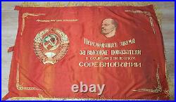 Soviet Union Banner USSR Lenin Communism Russia 70 x 47/ Silk