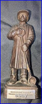 Soviet Union Communist Russia RARE Distinguished Worker Award Iron Statue