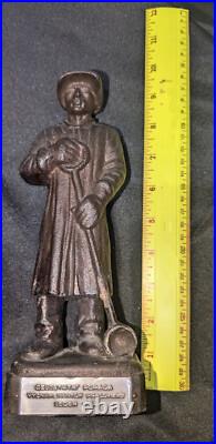 Soviet Union Communist Russia RARE Distinguished Worker Award Iron Statue