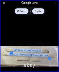 Soviet Union Communist Russia RARE Distinguished Worker Award Iron Statue