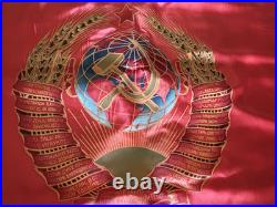 Soviet Union Flag Double Sided with Lenin on One Side Workers of the World Unite