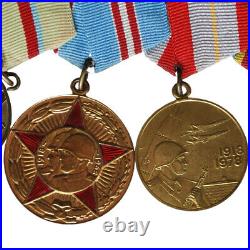 Soviet Union Medal Group Mounted on a Bar