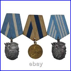 Soviet Union Medal of Motherhood + Mother's Glory I & III Class (Set of 3)