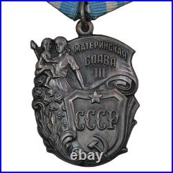 Soviet Union Medal of Motherhood + Mother's Glory I & III Class (Set of 3)