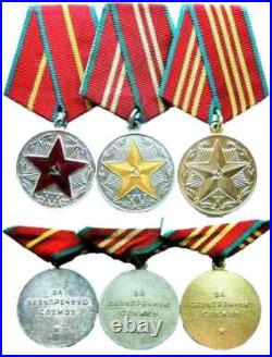 Soviet Union Medals For Excellent Service 20 15,10 Years KGB CCCP