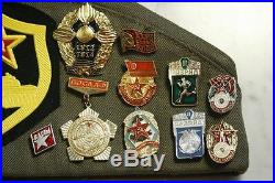 Soviet Union Russia Military Hat & Pins. USSR CCCP Badge Tank Patch Cap. RARE