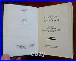 Soviet Union Tourist Russia Pocket Guide 1932 travel info book with 2 large maps