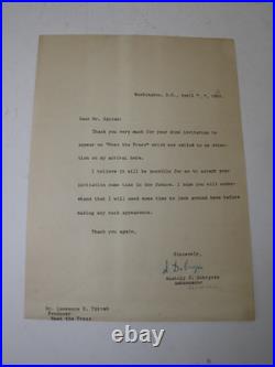 Soviet Union USSR Ambassador Dmitri Shepilov + Anatoly F. Dobrynin Auth. Signed