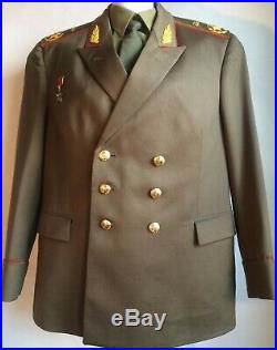 Soviet Union USSR Chief Marshal Tanker Military Uniform Kit Green Size XXL